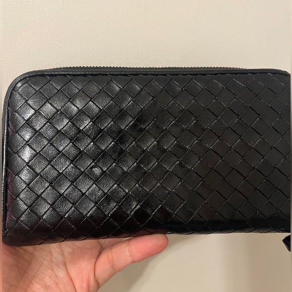 Bottega Veneta Intrecciato Woven Leather Wallet Continental Long Zip Case Napa - Picture 4 of 16